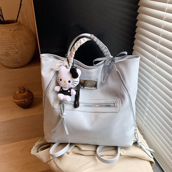 Cross-border trend solid color fashion handbag women's 2025 new simple texture underarm bag niche versatile shoulder bag