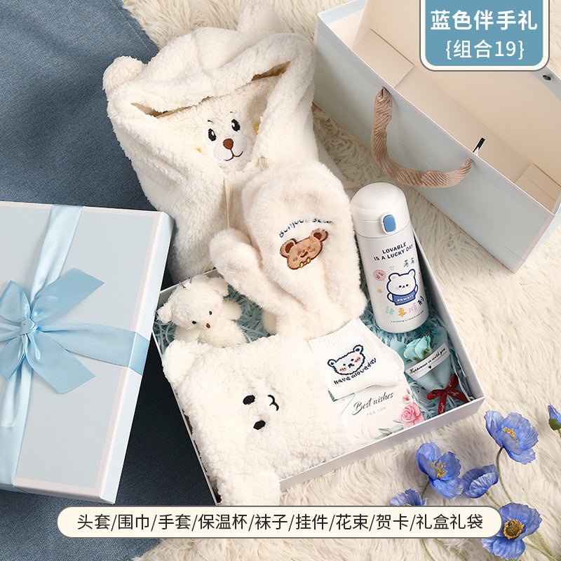 Practical birthday gifts for girls, girlfriends, children, classmates, teachers, creative warm gift box set for Christmas