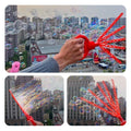 Hand holding smiling face 32-hole bubble wand blowing bubble toy opening five claws large bubble blowing machine toy cross-border popular model