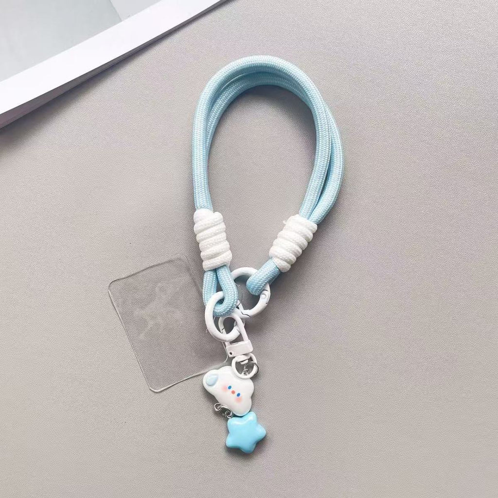 ins speechless clouds stars mobile phone case lanyard wristband short mobile phone camera lanyard pendant keychain universal