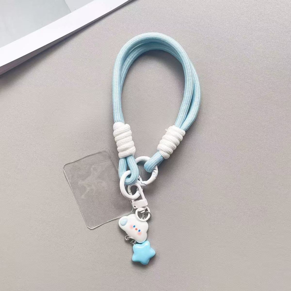 ins speechless clouds stars mobile phone case lanyard wristband short mobile phone camera lanyard pendant keychain universal