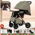 Two-way high-view baby stroller, sit or lie down, foldable, lightweight stroller, 0-3 years old, male and female baby stroller