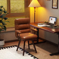 Computer chair for homeaccessible luxuryretrorotatable solid wood chair study desk chair comfortable long sitting bedroom back chair
