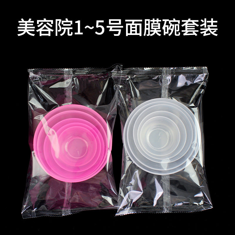 Beauty salon mask bowl no. 1 2#3#4#5 individually packaged plastic bowl 5 specifications suit beauty tool bowl