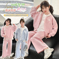 Girls' super cute korean style outerwear autumn collection  new girls' spring and autumn chic sweatshirt set sporty two-piece outfit