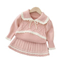 Dropshipping  autumn new girls' sweater two-piece set - sweet & chic chanel-inspired outfit