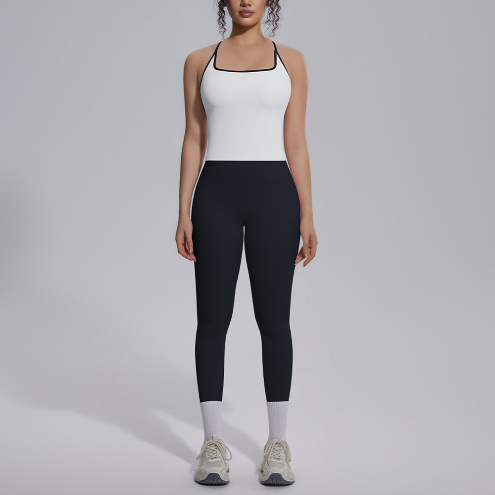 new arrival nude tight-fitting yoga clothes high waist hip lift quick-drying sports beautiful back outdoor running fitness clothes suit