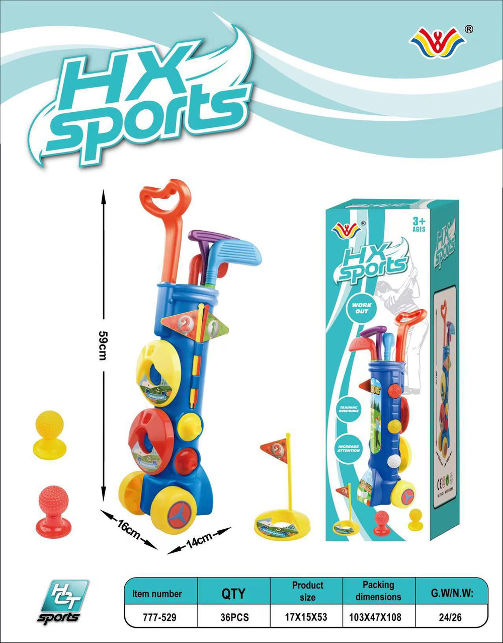 children's golf toy set - interactive games for kindergarten, outdoor sports & ball games for boys