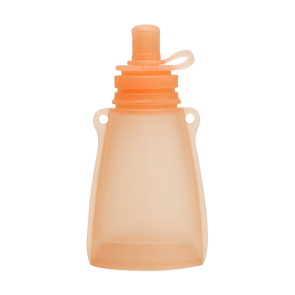hot-selling baby portable milk storage bag food grade silicone puree bag feeding tableware food supplement bag factory wholesale