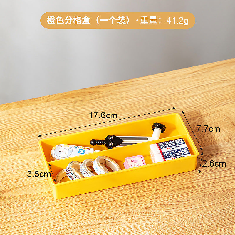 Multifunctional desk storage box Transparent desktop marker Stationery storage box Pencil plastic storage box with lid