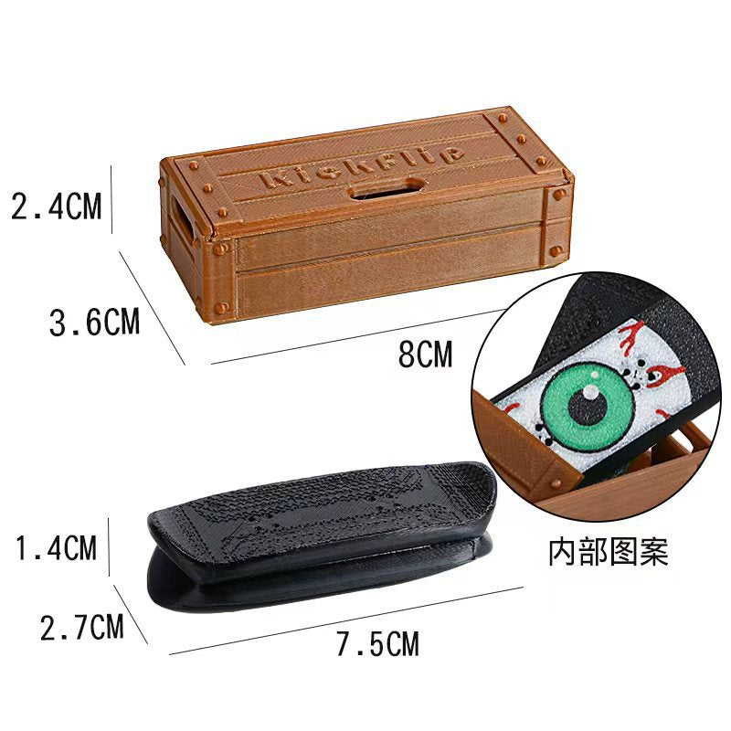 kids3d printing box magnetic push card decompression new and unique toys boy finger gyro fingerboard slider
