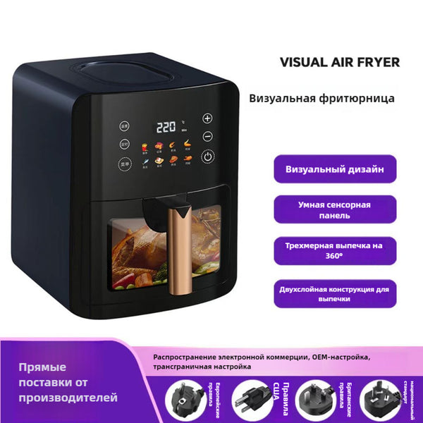 Russia Russia Cross-border Smart 6L Air Fryer Household Large Capacity Multifunctional Air Fryer Electric Oven