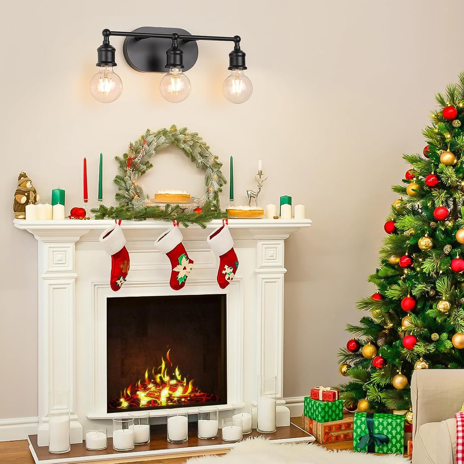 Cross-border modern wall lamp dressing lamp bathroom lamp black dressing lamp retro wall lamp lighting suitable for bathroom aisle