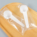 Individually wrapped plastic measuring spoons - 20ml for liquid masks, laundry powder, fertilizer, and water (20g)