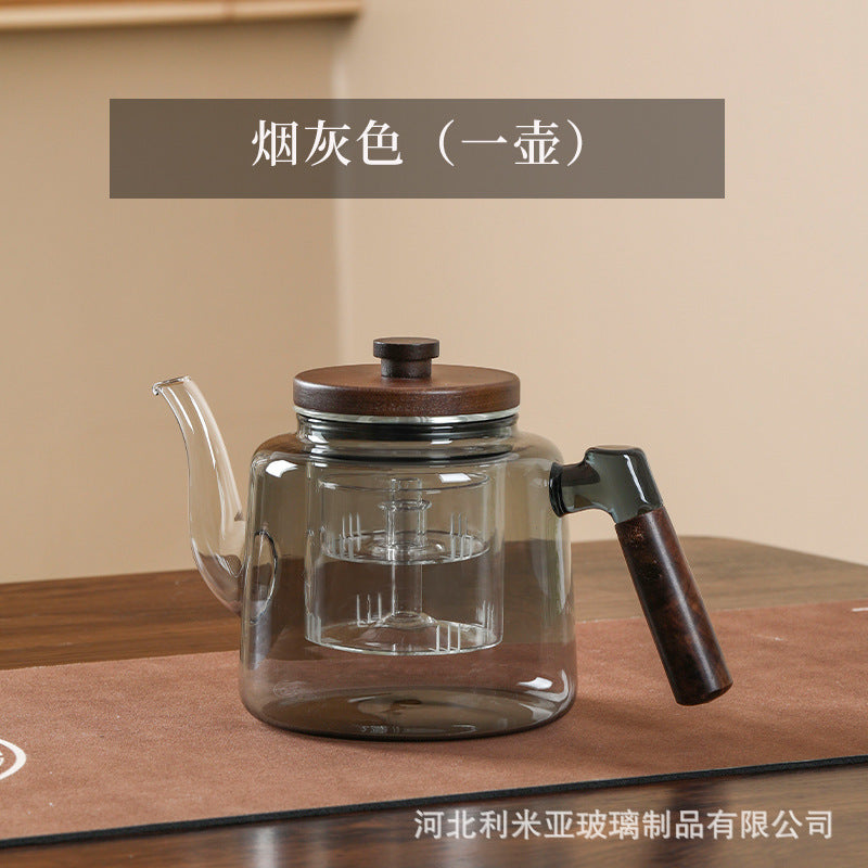 new all-in-one glass tea kettle: large capacity, electric ceramic cooker for boiling water and brewing tea with spray function