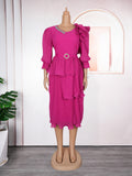 Amazon fashionelegancenew arrival cross-border exportsweetelegant socialite medium long pleated dress