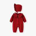 Baby romper autumn long sleeve new breathable newborn clothes red long sleeve class a full month baby outfit