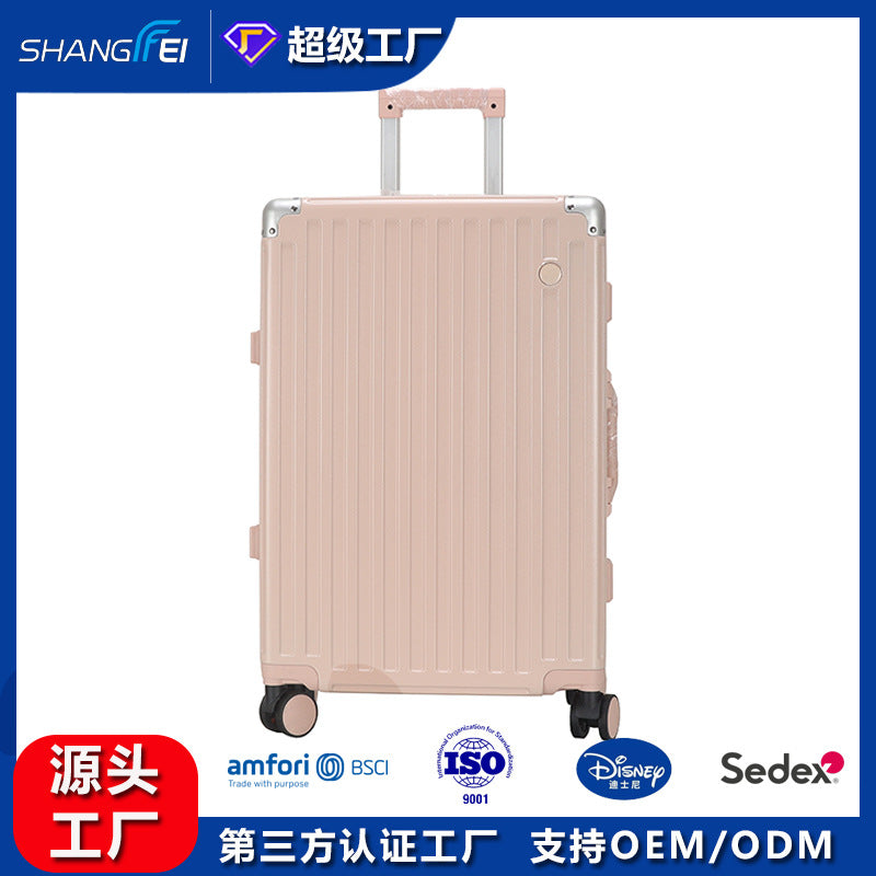 Customized trademark three-piece suitcase universal wheel 20-inch boarding case aluminum frame trolley case travel password box manufacturer
