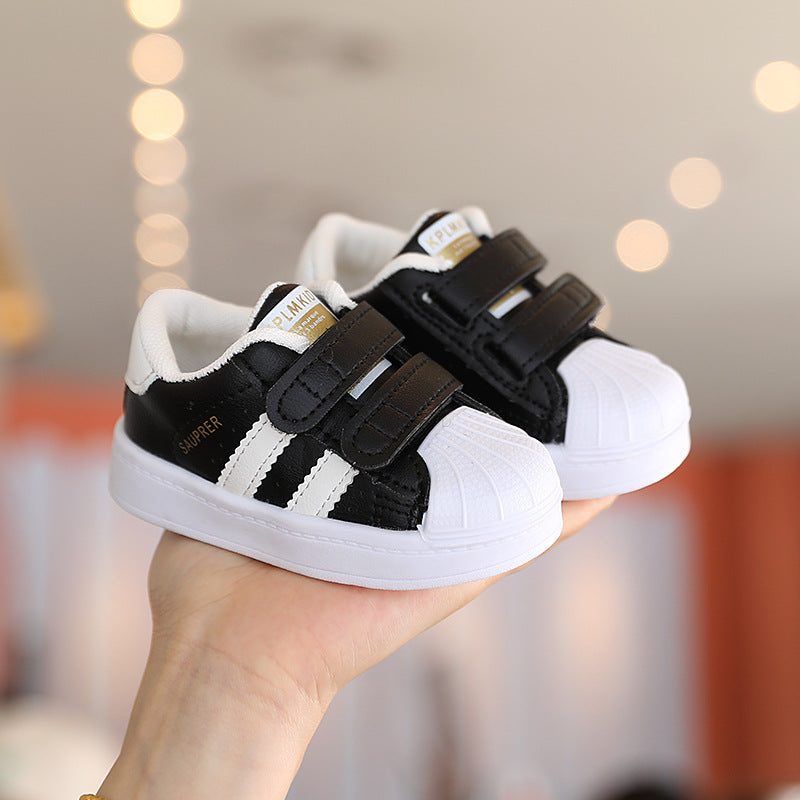 Spring & fallkids sneakers white shoes soft bottom toddler shoes boys sports shoes baby girl shoes baby shoes shell toe