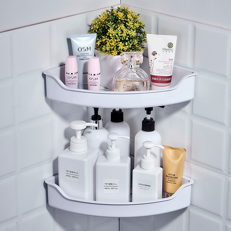 Wholesale Bathroom Shelf No Punching Wall Mounted Suction Cup Wash Sink Toilet Toilet Storage Shelf