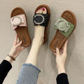 Women's slippers summer 2024 new water brick thick sole soft sole indoor outdoor fashion casual beach flip flops