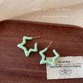 Colorful dopamine star stud earrings for women, 2026 new arrival, trendy high-end earrings, sweet and fresh style