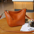 Genuine leather bag women's 2024 spring and summer new arrivalclassy niche small toe first layer cowhide women's bag shoulder crossbody bag