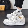 Men's white sneakers: winter breathable, trendy, versatile, high-end white skate shoes, athletic casual shoes for spring