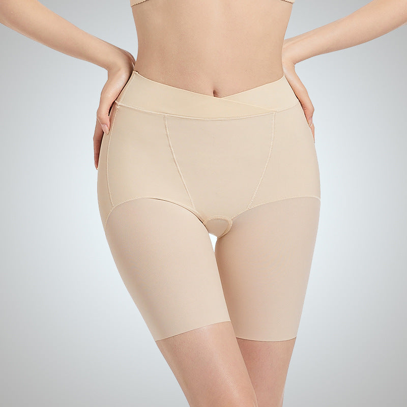 High waist hip lifting and abdominal tightening pants for women postpartum shaping waist shaping pants seamless thin pressure shaping pants