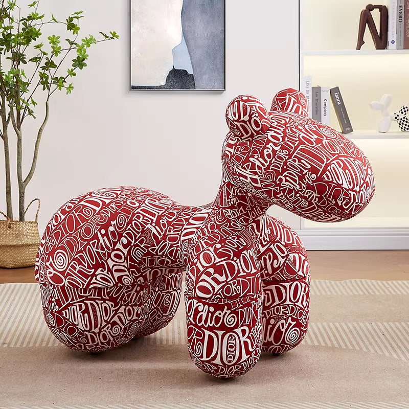 Creative pony chair - adorable kids' animal ride-on sofa stool - cartoon chair plush toy - home decor accent