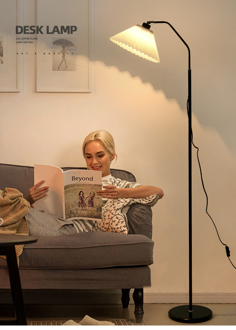 Zhongshan Lamps Floor Lamp ins Wind Living Room Premium Cream Wind Ambient Light Living Room Bedroom Floor Lamp Desk Lamp
