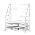 Movable children's bookshelf storage rack floor-standing home simple bookcase toy organizer baby reading picture book stand
