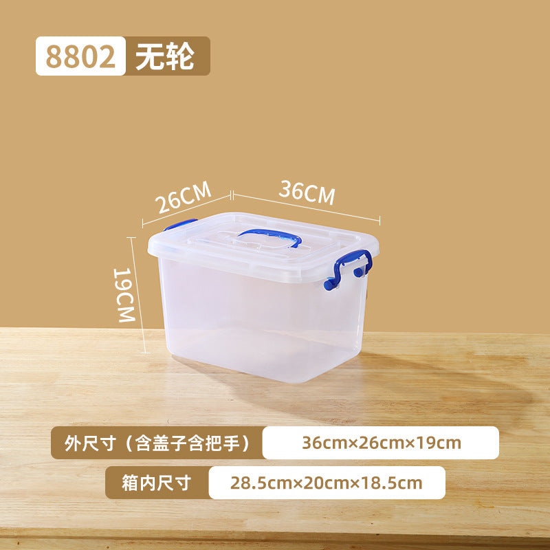Customized plastic transparent storage box, clothes quilt sorting box, large and small storage box, snack toy storage box.