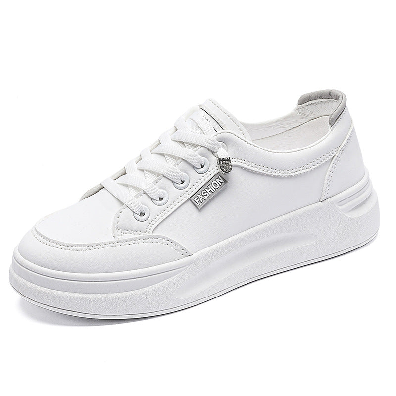 New spring/autumn women's chunky sole white sneakers - versatile women's athletic casual shoes, slip-on loafers