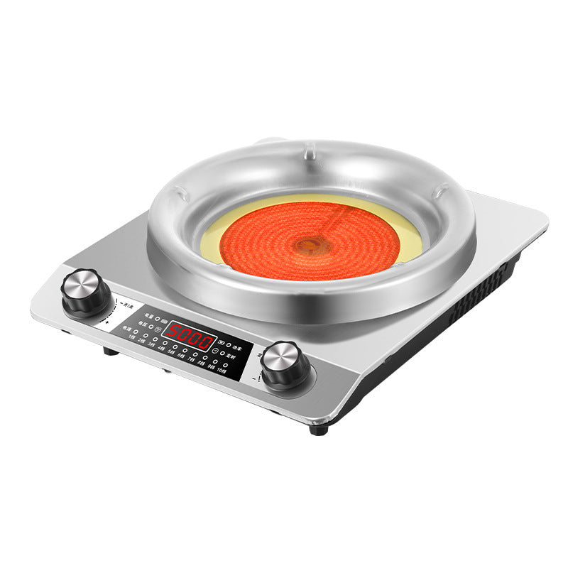 Concave electric ceramic stove 5000w high power, no need to choose pots, hot pot, stir-fry, for home commercial concave stove waterproof