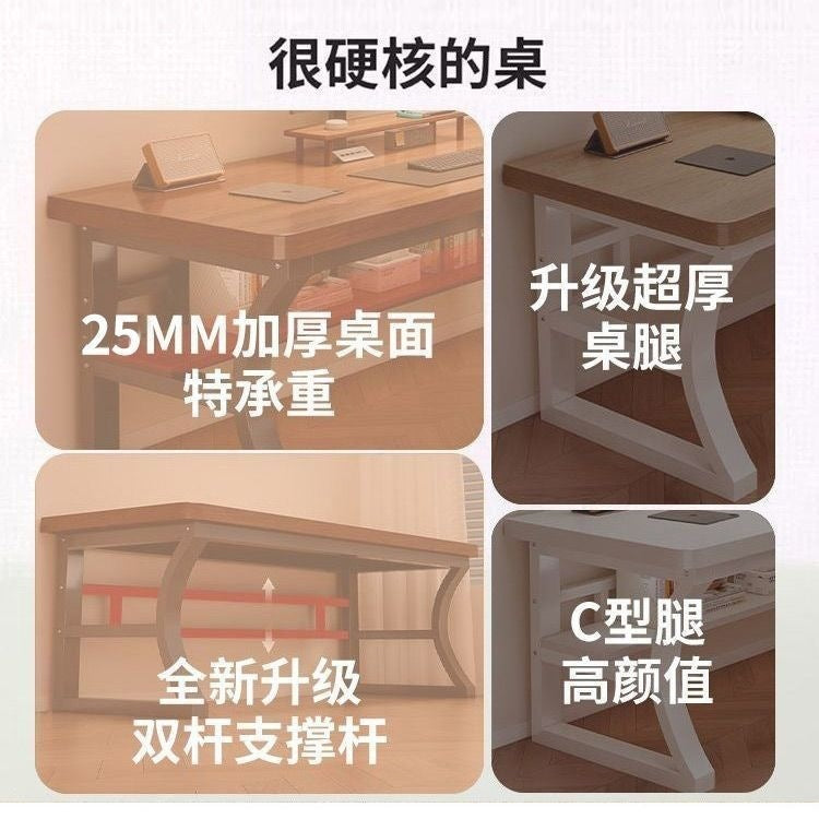Computer desk desktop gaming table home with storage shelf office desk chair simple desk bedroom study writing desk