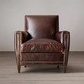 American country leather sofa retro oil wax leather single chair modern accessible luxury living room small casual sofa chair