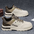 2025 new spring men's waterproof & non-slip athletic sneakers - height increasing, casual, work, martin boots, safety shoes, trendy footwear