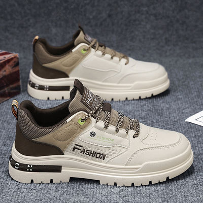 2025 new spring men's waterproof & non-slip athletic sneakers - height increasing, casual, work, martin boots, safety shoes, trendy footwear