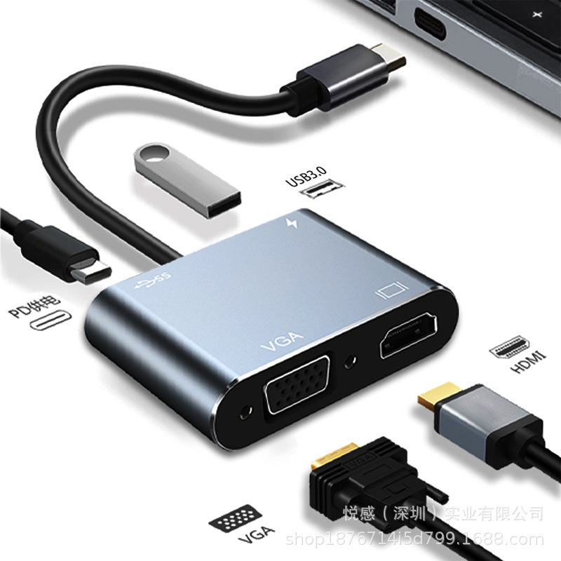 hot-selling docking station manufacturer in stock 10 pieces starting from free shipping laptop converter four-in-one docking station