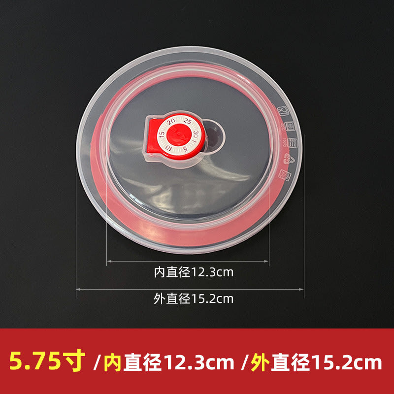 Food-grade round universal food storage bowl lid, transparent silicone sealing lid, leak-proof plastic bowl cover, household dustproof and oil-resistant