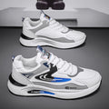 Men's spring new leather waterproof sneakers - trendy, versatile, casual dad shoes with soft, non-slip soles for running