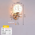 Double head bedside wall lamp plug-in wall lamp modern plug-in bedroom wall lamp dining living room pull switch wall lamp