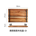 Creative acacia wood double-handle wooden tray - perfect for home baking, fruits, desserts, and tea. wholesale direct from the manufacturer
