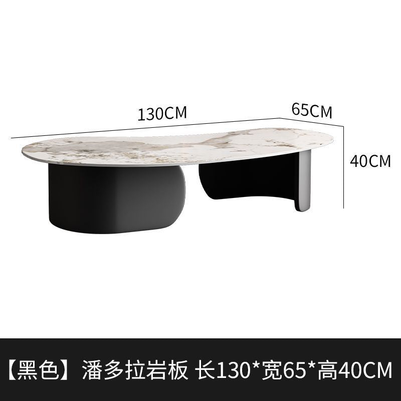Italian slate coffee table black cashew shaped modern living room for home creative small apartment coffee table italian normcore