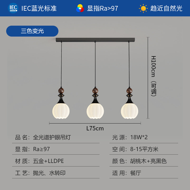 French medieval style living room chandelier modern simplicity high-end hall main lighting 2025 new walnut lamps