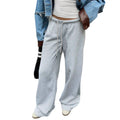 2025 early autumn new european and american retro mid-to-low rise relaxed fit sweatpants - versatile, drapey, sporty casual pants