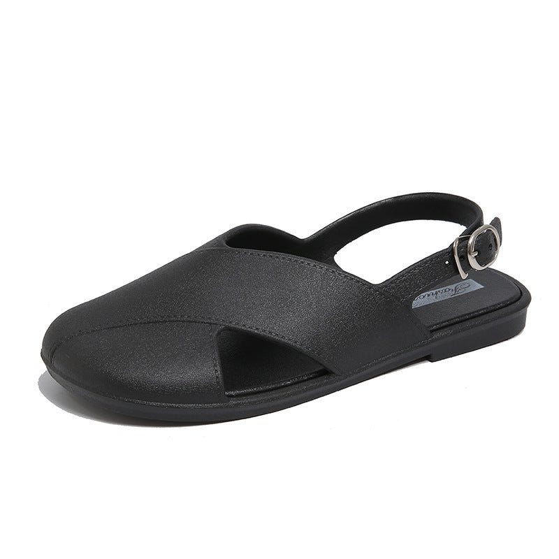 2025new arrival baotou roman sandals for women outwearsummerfrench baotou fairyfrench roman slippers for women
