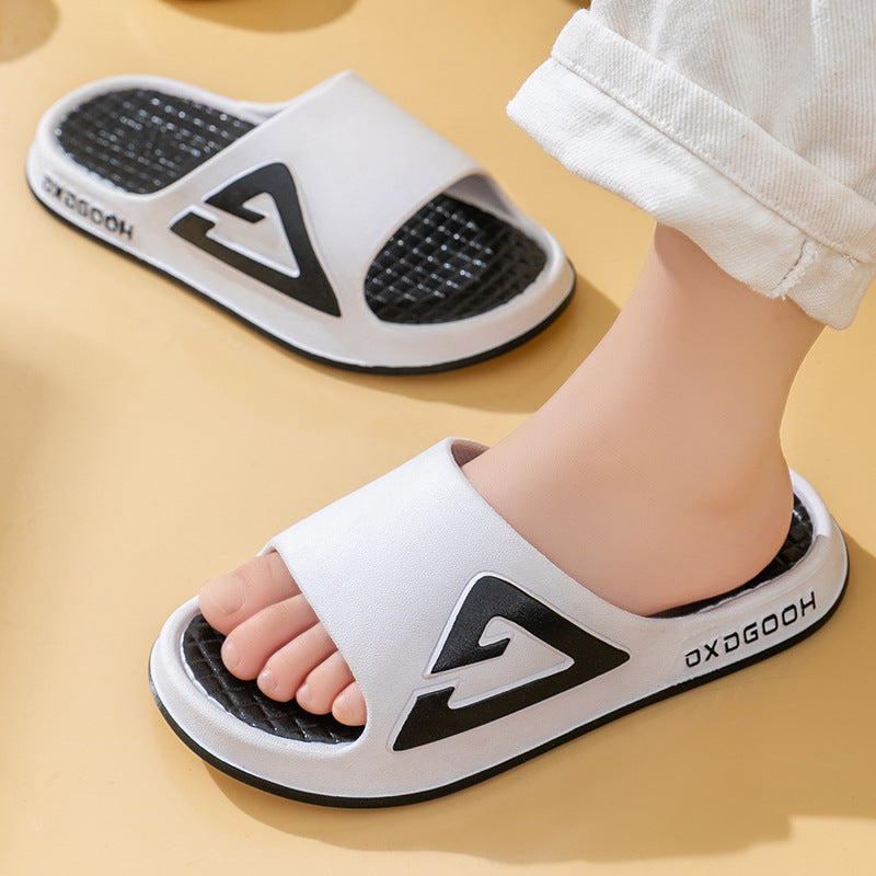 Big kids' slippers - summer boys' anti-slip house slippers, trendy indoor/outdoor kids' sandals