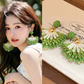 Beach vacation coffee color straw earrings earrings earrings earrings 2026 spring and summer new arrival women's jewelry trendy wholesale